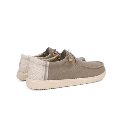 Walk In Pitas Ryan Men's Lightweight Wally Slip On Canvas Shoe Taupe