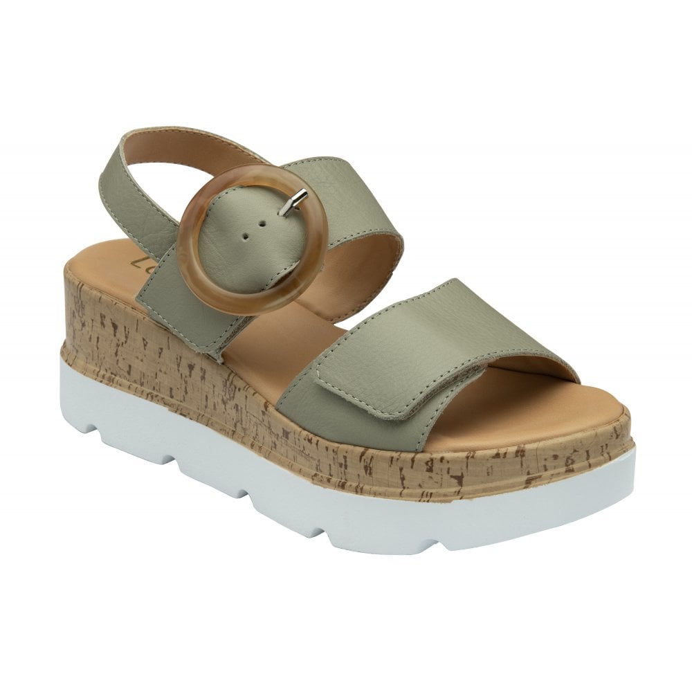 Lotus Cammie Women's Adjustable Strap Flatform Sandal Sage