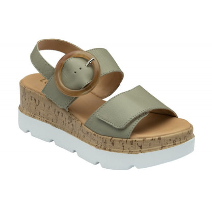 Lotus Cammie Women's Adjustable Strap Flatform Sandal Sage