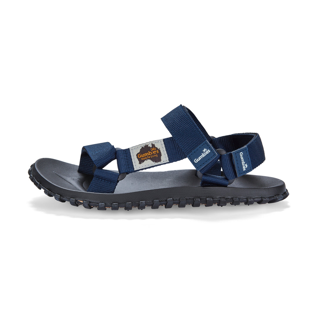 Gumbies Scrambler Women's Recycled Rubber Adjustable Walking Sandal Navy