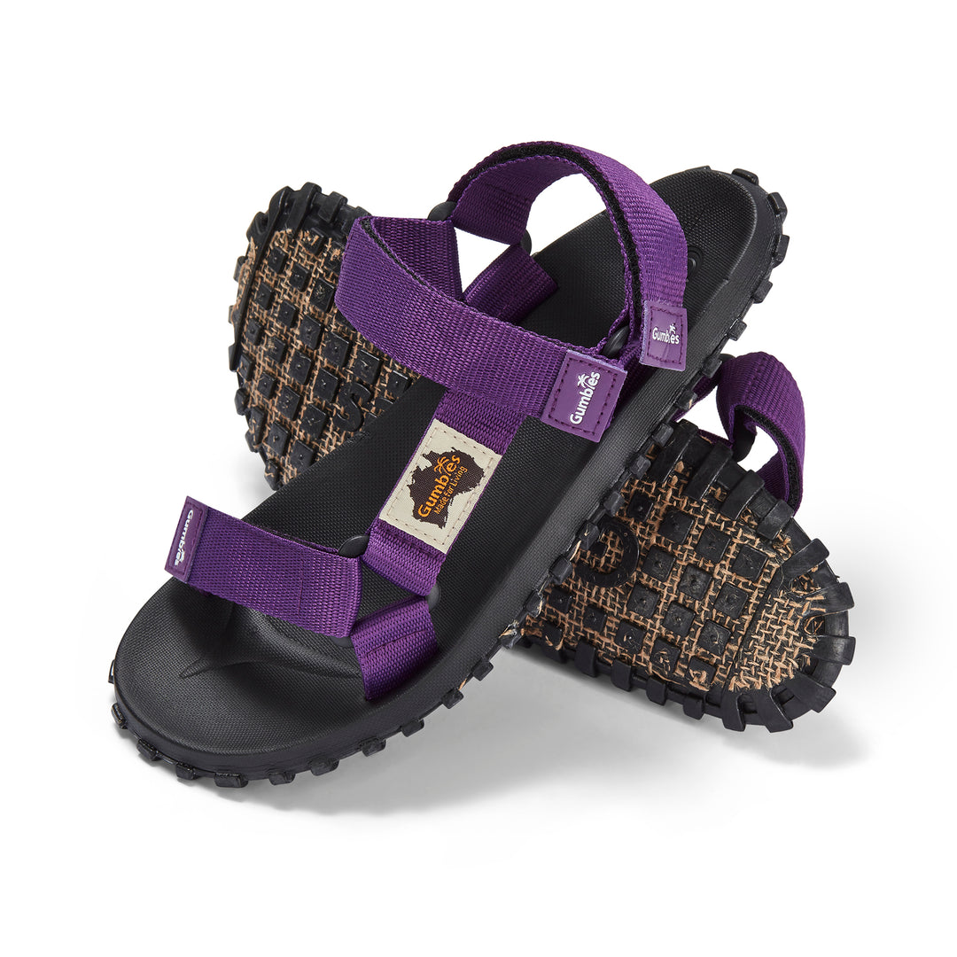 Gumbies Scrambler Women's Recycled Rubber Adjustable Walking Sandal Purple