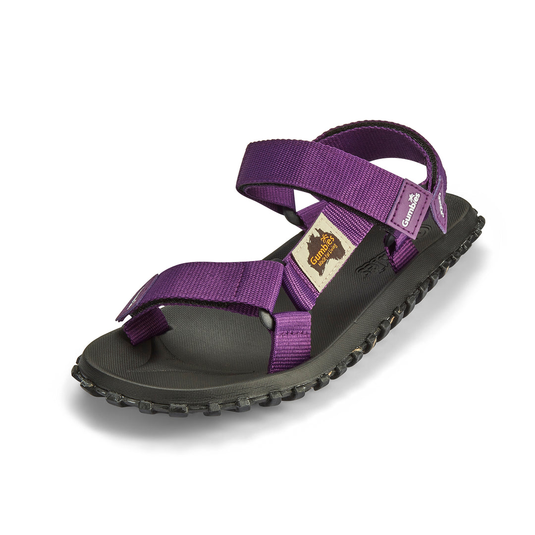 Gumbies Scrambler Women's Recycled Rubber Adjustable Walking Sandal Purple