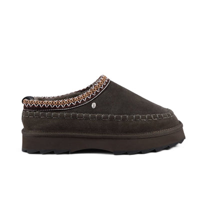 Emu Sharky Adventure Scuff Women's Sheepskin Slip On Cosy Clog Shoe Dark Olive