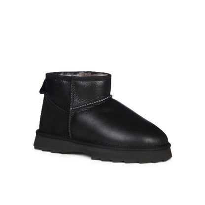 Emu Sharky Micro Town Women's Water Resistant Sheepskin Pull On Cosy Boot Black