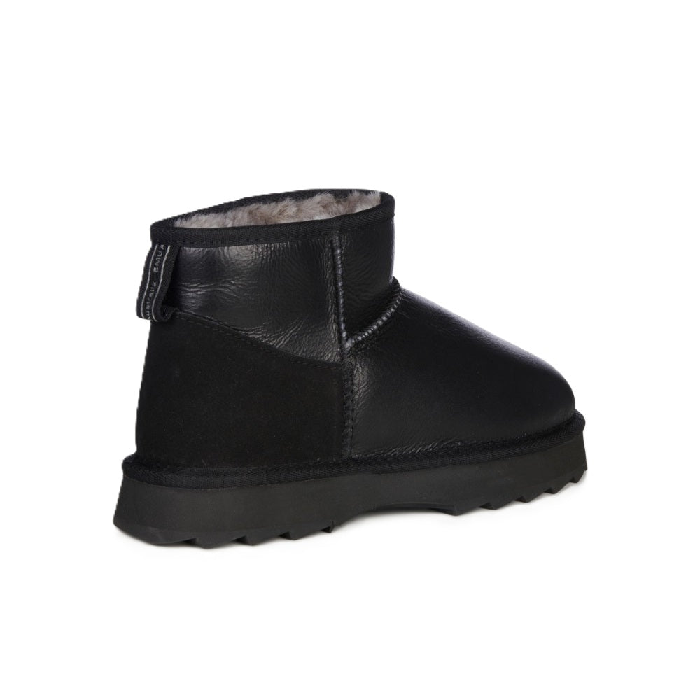 Emu Sharky Micro Town Women's Water Resistant Sheepskin Pull On Cosy Boot Black