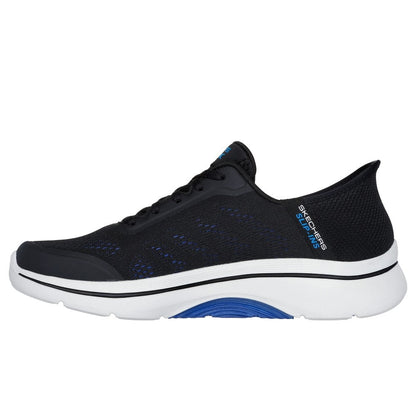 Skechers Go Walk Arch Fit 2.0 Simplicity 2.5 Men's Slip-In Lace Up Trainer Black/Blue