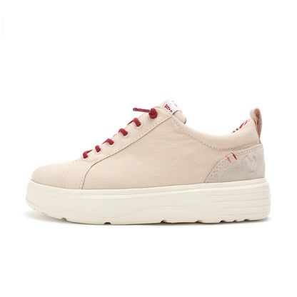 Walk In Pitas Sitges Women's Lightweight Platform Trainer Beige