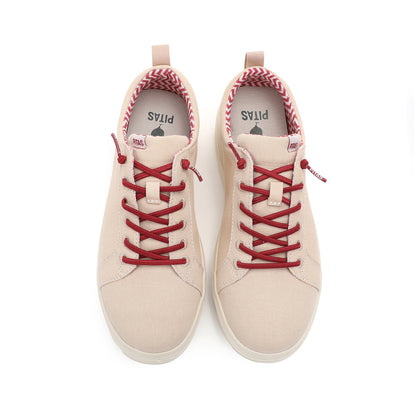 Walk In Pitas Sitges Women's Lightweight Platform Trainer Beige