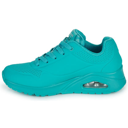 Skechers Uno Spread the Love Women's Lace Up Heart Design Trainer Teal