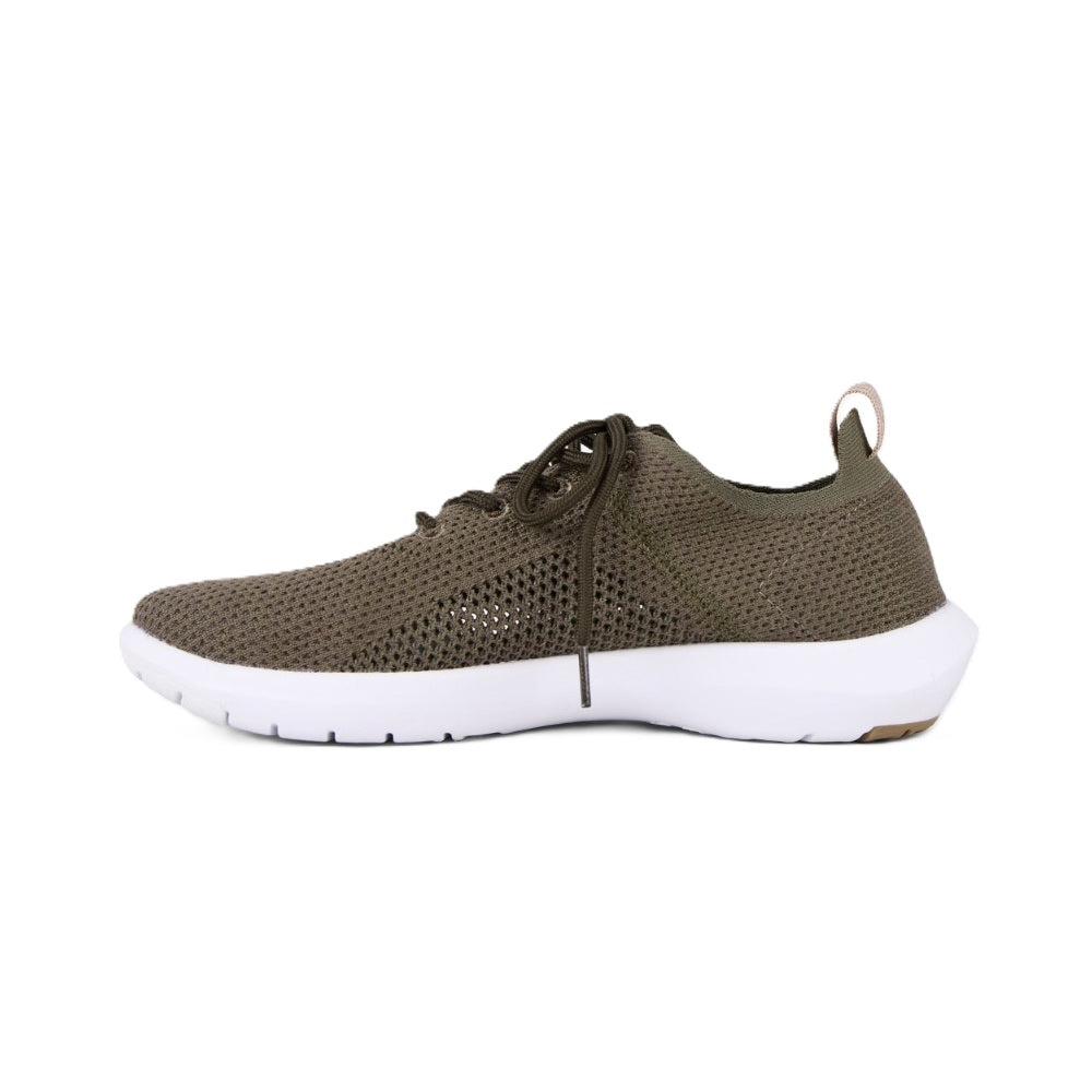 Emu Springbrook Women's Machine Washable Wool Blend Mesh Lightweight Lace Up Sneaker Dark Olive