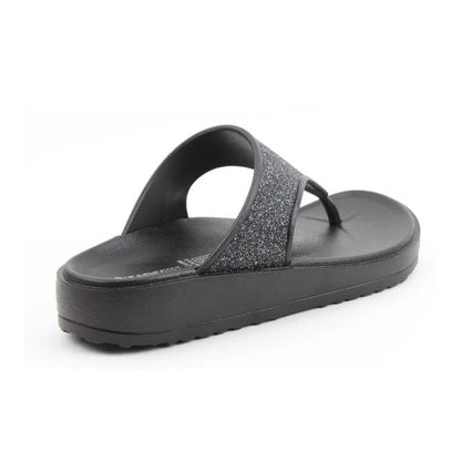 Heavenly Feet Camara Ladies Wedged Toe Post Black