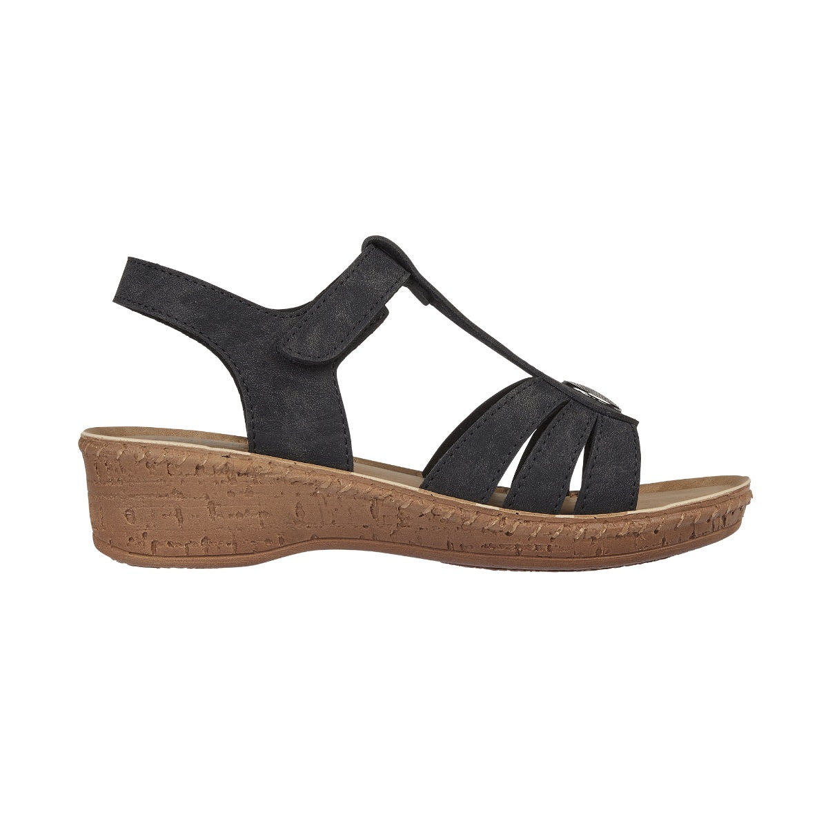 Jo & Joe St Kitts Women's Touch Fastening Slingback Sandal Black