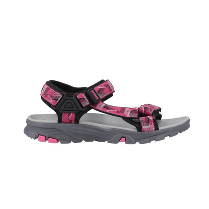Cotswold Stanton Women's 3 Strap Walking Sandal Black/Fuchsia