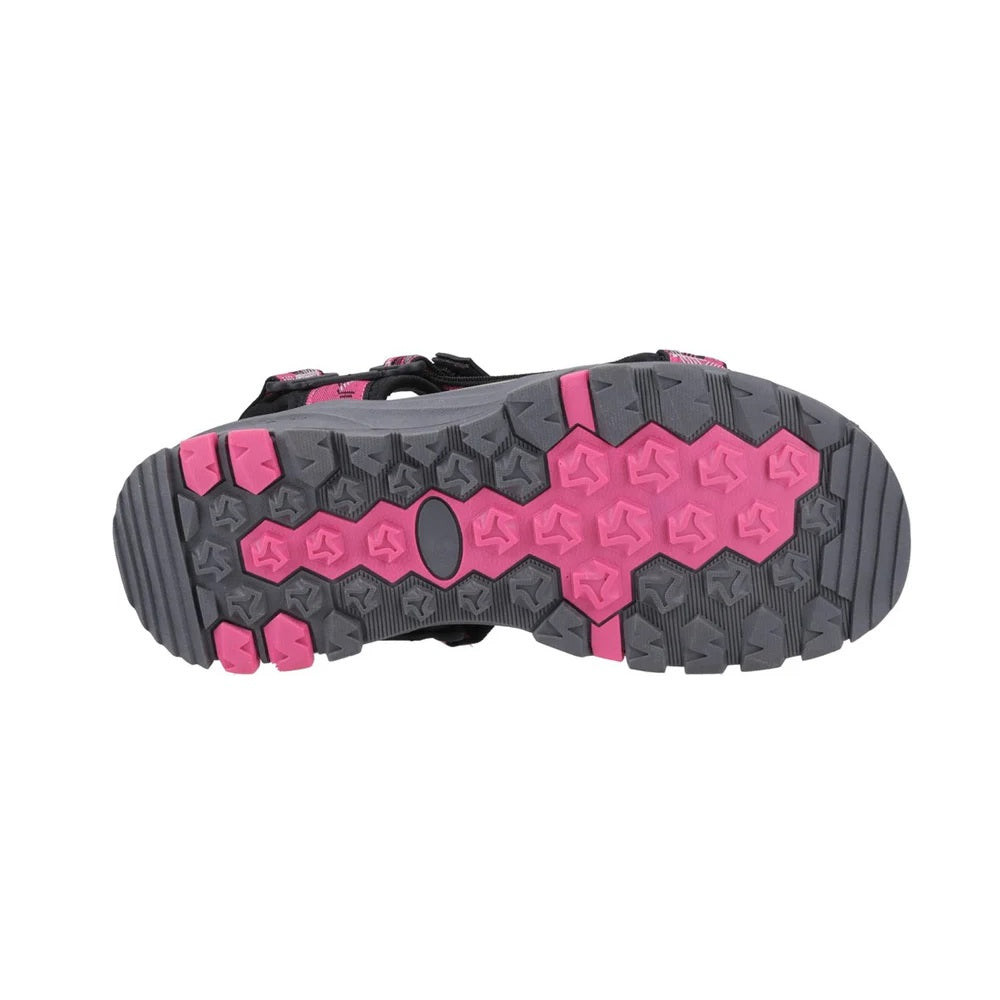 Cotswold Stanton Women's 3 Strap Walking Sandal Black/Fuchsia