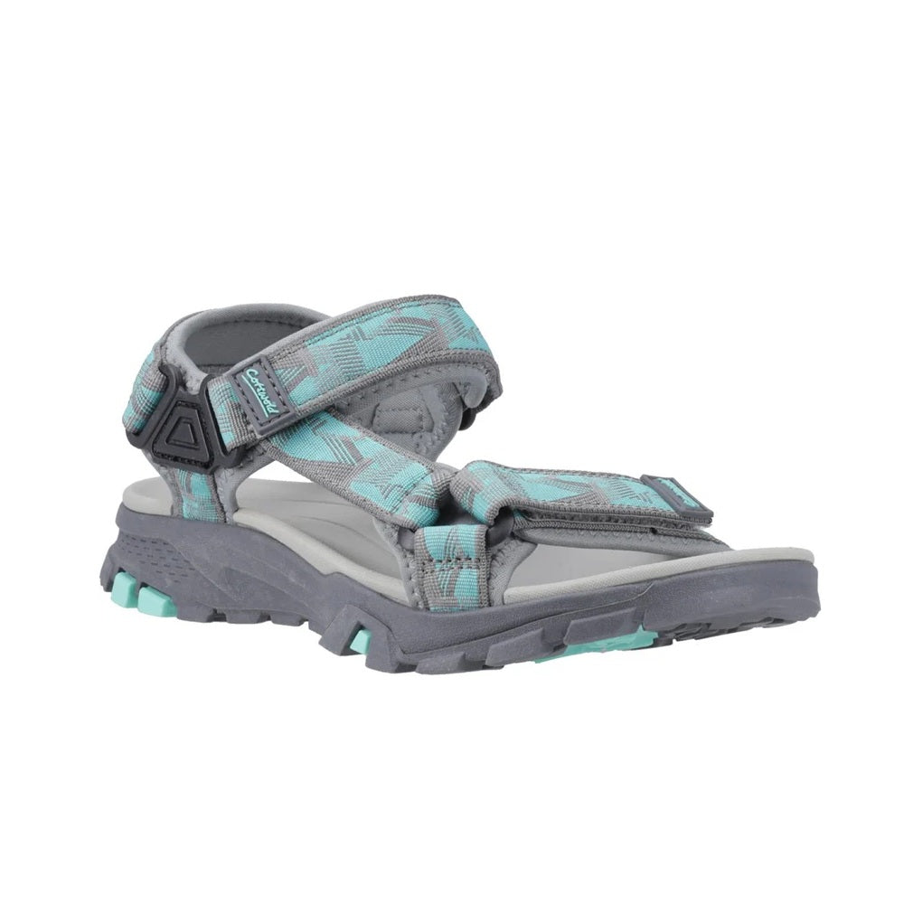 Cotswold Stanton Women's 3 Strap Walking Sandal Grey/Turquoise