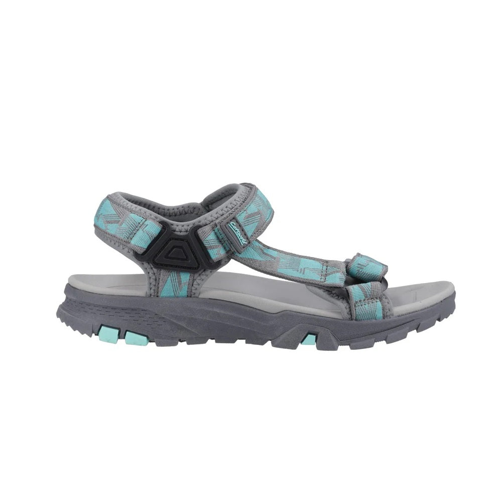 Cotswold Stanton Women's 3 Strap Walking Sandal Grey/Turquoise