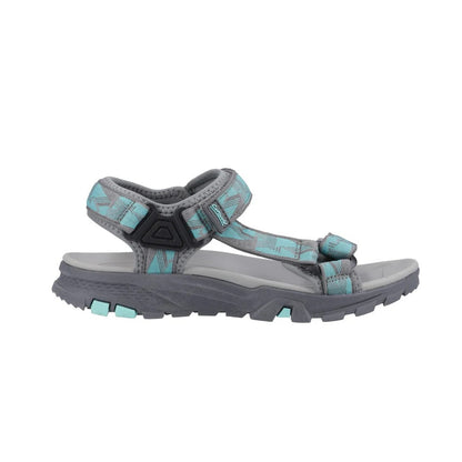 Cotswold Stanton Women's 3 Strap Walking Sandal Grey/Turquoise