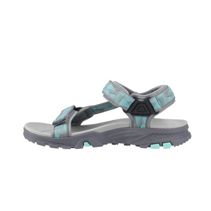 Cotswold Stanton Women's 3 Strap Walking Sandal Grey/Turquoise