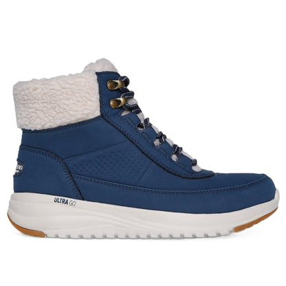 Skechers On-The-Go Stellar Alpine Adventure Women's Lace & Zip Up Waterproof Boot Navy