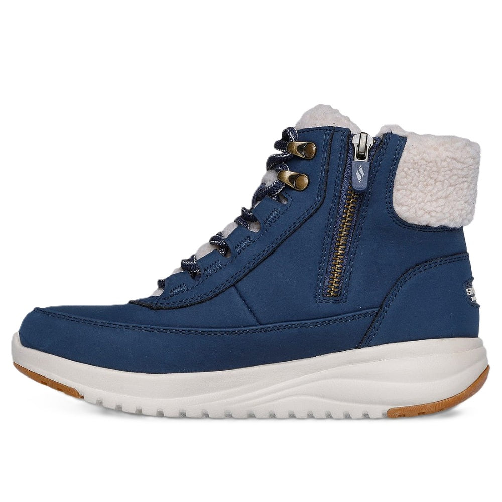 Skechers On-The-Go Stellar Alpine Adventure Women's Lace & Zip Up Waterproof Boot Navy