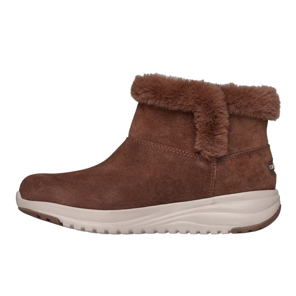 Skechers On-The-Go Stellar Cozy Step Women's Waterproof Ankle Boot Chocolate