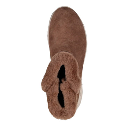 Skechers On-The-Go Stellar Cozy Step Women's Waterproof Ankle Boot Chocolate