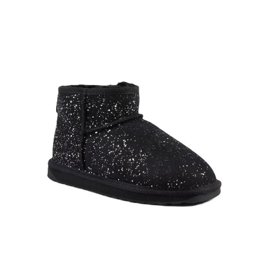Emu Stinger Micro Milkyway Women's Sheepskin Pull On Cosy Ankle Boot Black