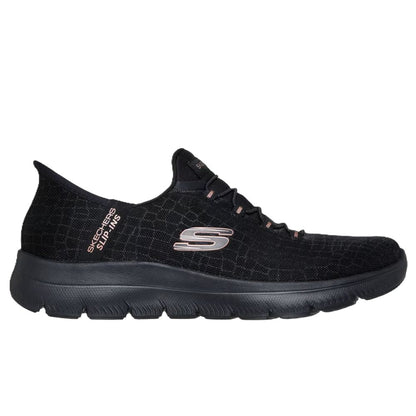Skechers Summits Classy Night Women's Slip-In Memory Foam Trainer Black/Gold