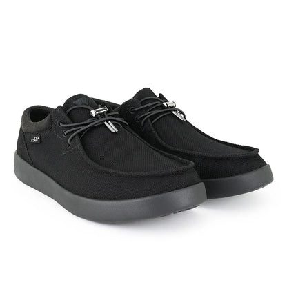 KickBack Haven Supersoft Mesh Men's Elasticated Lace Lightweight Slip On Shoe Black