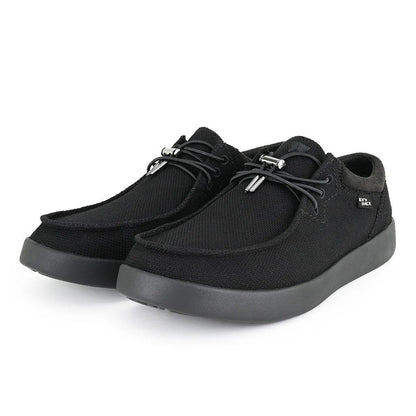 KickBack Haven Supersoft Mesh Men's Elasticated Lace Lightweight Slip On Shoe Black