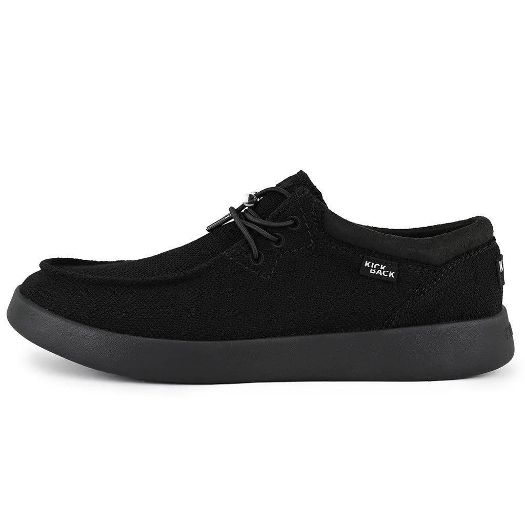 KickBack Haven Supersoft Mesh Men's Elasticated Lace Lightweight Slip On Shoe Black