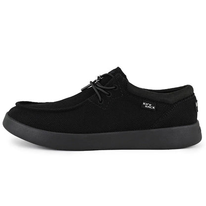 KickBack Haven Supersoft Mesh Men's Elasticated Lace Lightweight Slip On Shoe Black
