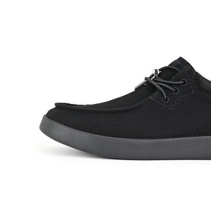 KickBack Haven Supersoft Mesh Men's Elasticated Lace Lightweight Slip On Shoe Black