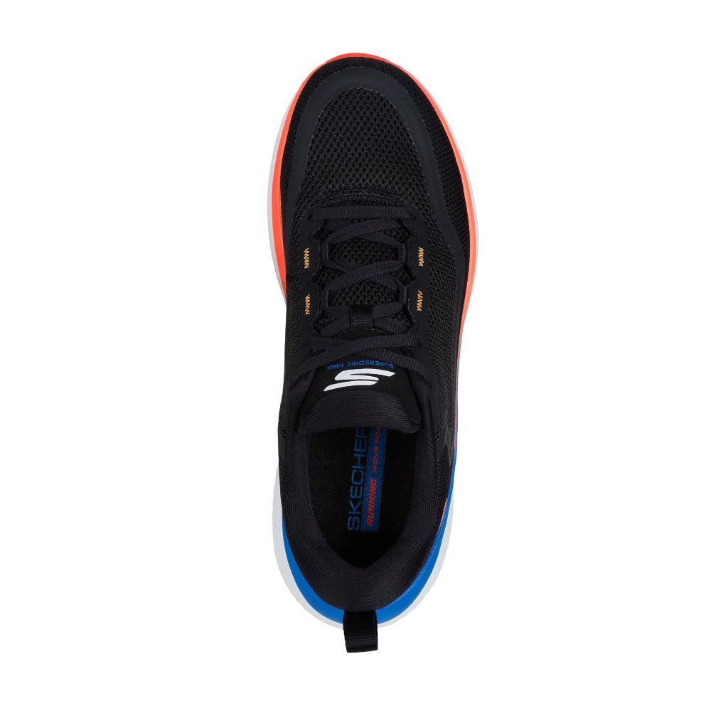 Skechers Go Run Supersonic Max Men's Performance Lace Up Trainer Black/Multi