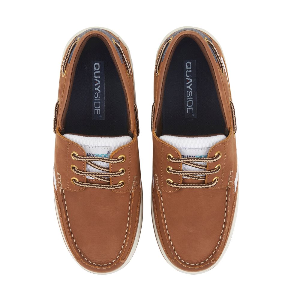 Quayside Sydney 2 Men's Sport Sole Leather Boat Shoe Walnut