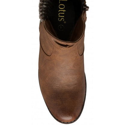 Lotus Jodie Women's Heeled Ankle Boot Tan