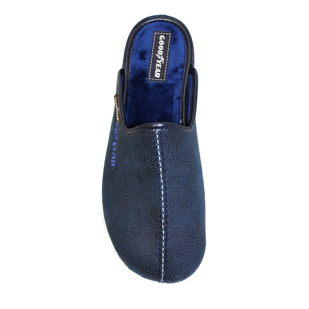 Goodyear Tees Men's Mule Slipper Distressed Blue