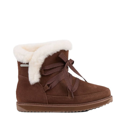 Emu Thorsby Women's Waterproof Sheepskin Pull On & Lace Cosy Ankle Boot Oak