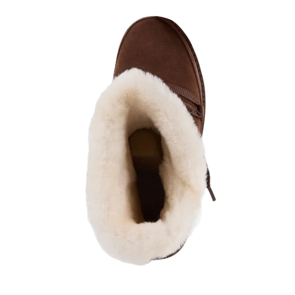 Emu Thorsby Women's Waterproof Sheepskin Pull On & Lace Cosy Ankle Boot Oak