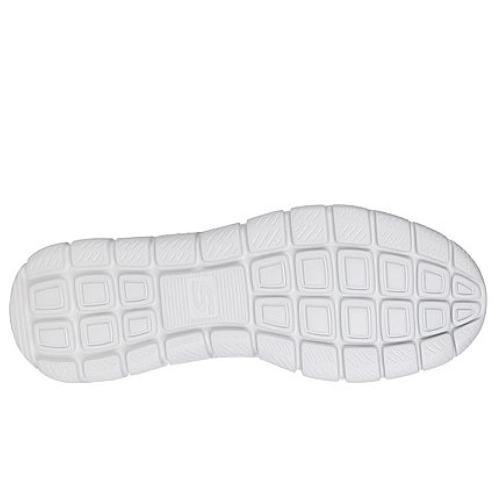 Skechers Track Ezral Men's Slip In Leather & Mesh Lace Up Memory Foam Trainer Navy/Lime