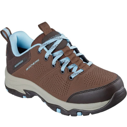 Skechers Trego Trail Destiny Women's Waterproof Memory Foam Lace Up Walking Shoe Chocolate