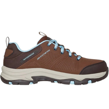 Skechers Trego Trail Destiny Women's Waterproof Memory Foam Lace Up Walking Shoe Chocolate