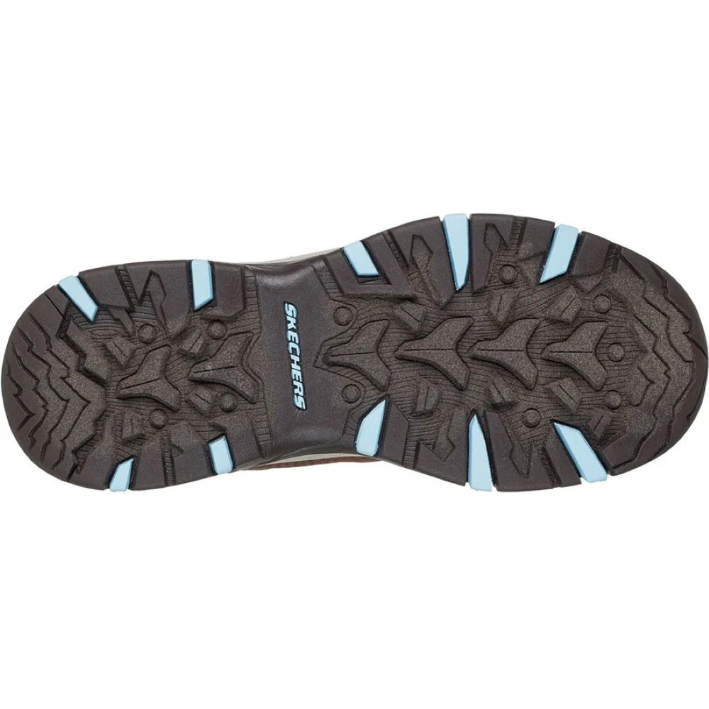 Skechers Trego Trail Destiny Women's Waterproof Memory Foam Lace Up Walking Shoe Chocolate