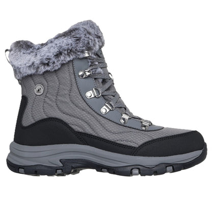 Skechers Trego Stormie Women's Waterproof Lace Up Walking Hiking Boot Charcoal