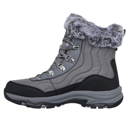 Skechers Trego Stormie Women's Waterproof Lace Up Walking Hiking Boot Charcoal
