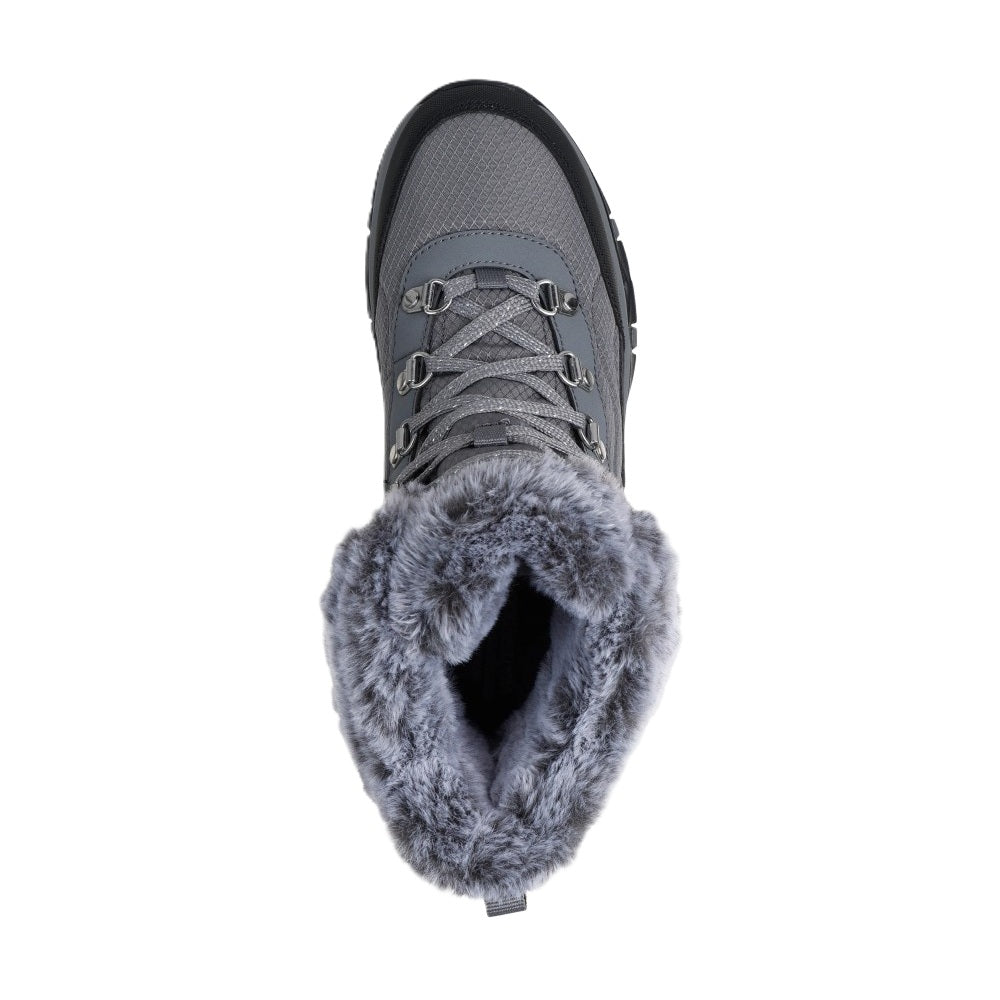 Skechers Trego Stormie Women's Waterproof Lace Up Walking Hiking Boot Charcoal