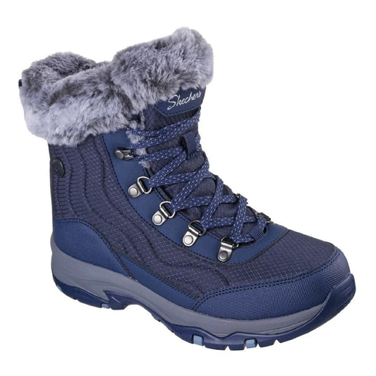 Skechers Trego Stormie Women's Waterproof Lace Up Walking Hiking Boot Navy