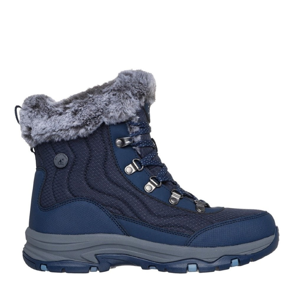 Skechers Trego Stormie Women's Waterproof Lace Up Walking Hiking Boot Navy