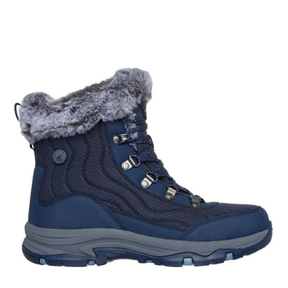 Skechers Trego Stormie Women's Waterproof Lace Up Walking Hiking Boot Navy