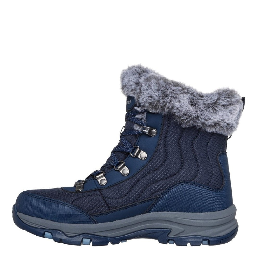Skechers Trego Stormie Women's Waterproof Lace Up Walking Hiking Boot Navy